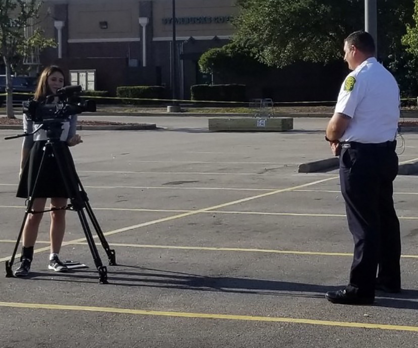 Capt. Jeremiah Lee, public information officer for Summerville Fire and Rescue, speaks on camera.