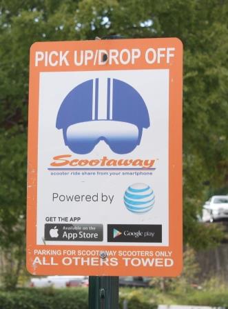 Scootaway sign