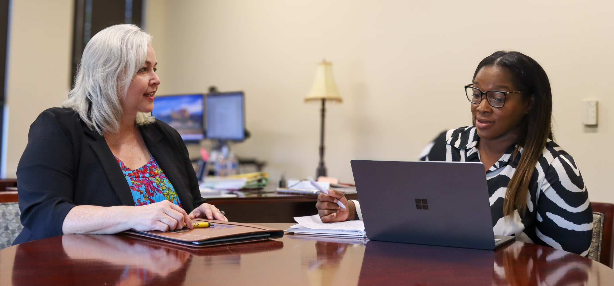 Retiring Director of Risk Management Services Heather Ricard is working closely with the newly named Director of Risk Management Services Naomi Reed as she prepares to direct the Association's insurance programs -- the SC Municipal Insurance Trust and the SC Municipal Insurance and Risk Financing Fund and the Association's retiree health care program, the SC Other Retirement Benefits Employer Trust. 