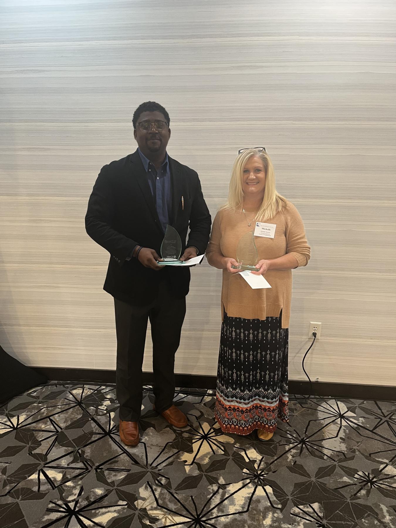 From left: Madison Vick, human resource director, Town of Cheraw; Michelle Starnes, clerk/treasurer, Town of Williamston.