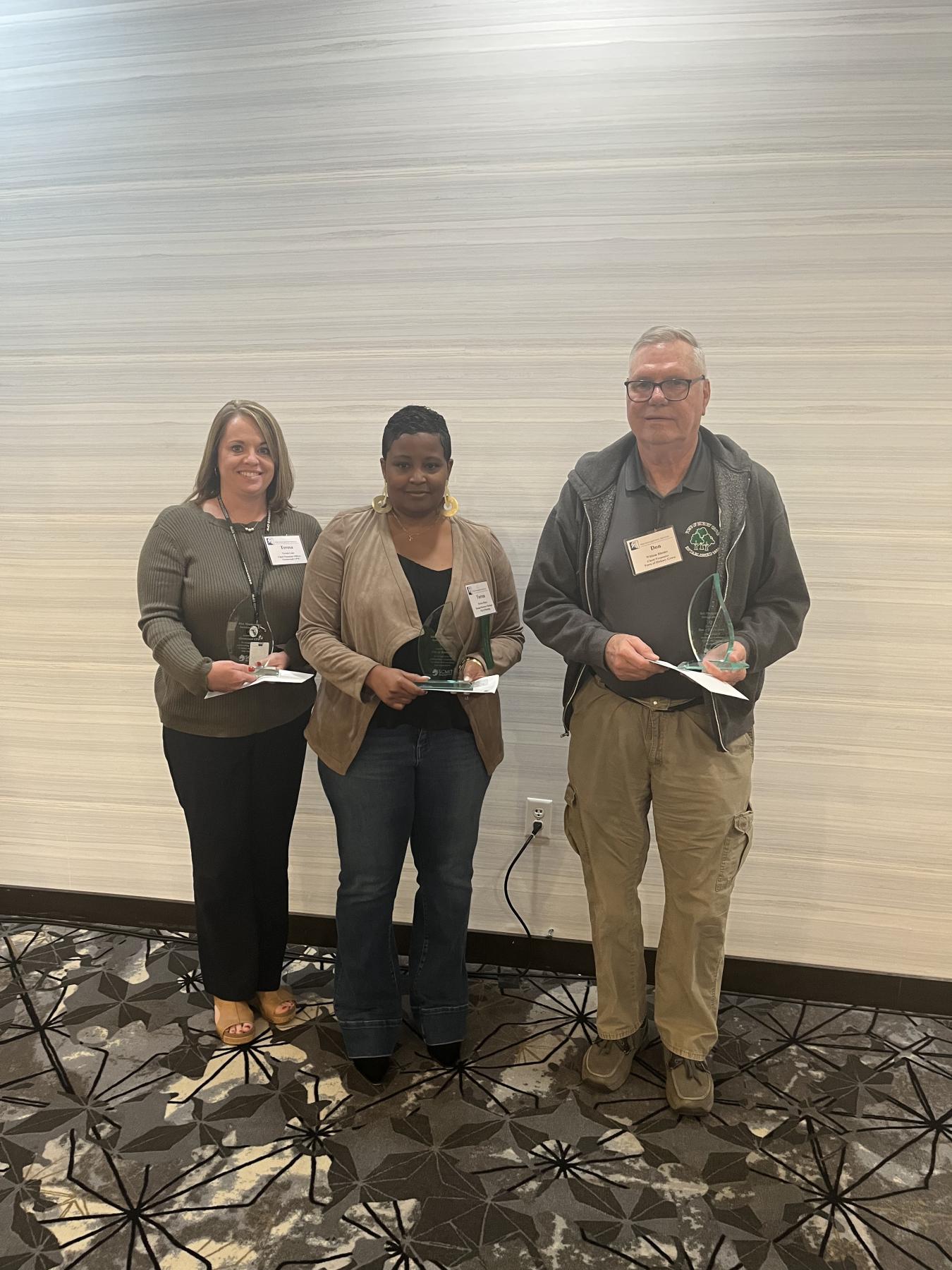 From left: Teresa Lake, chief financial officer, Greenwood CPW; Torrun Mance, human resources manager, City of Manning; and William Rhodes, clerk/treasurer, Town of Hickory Grove.