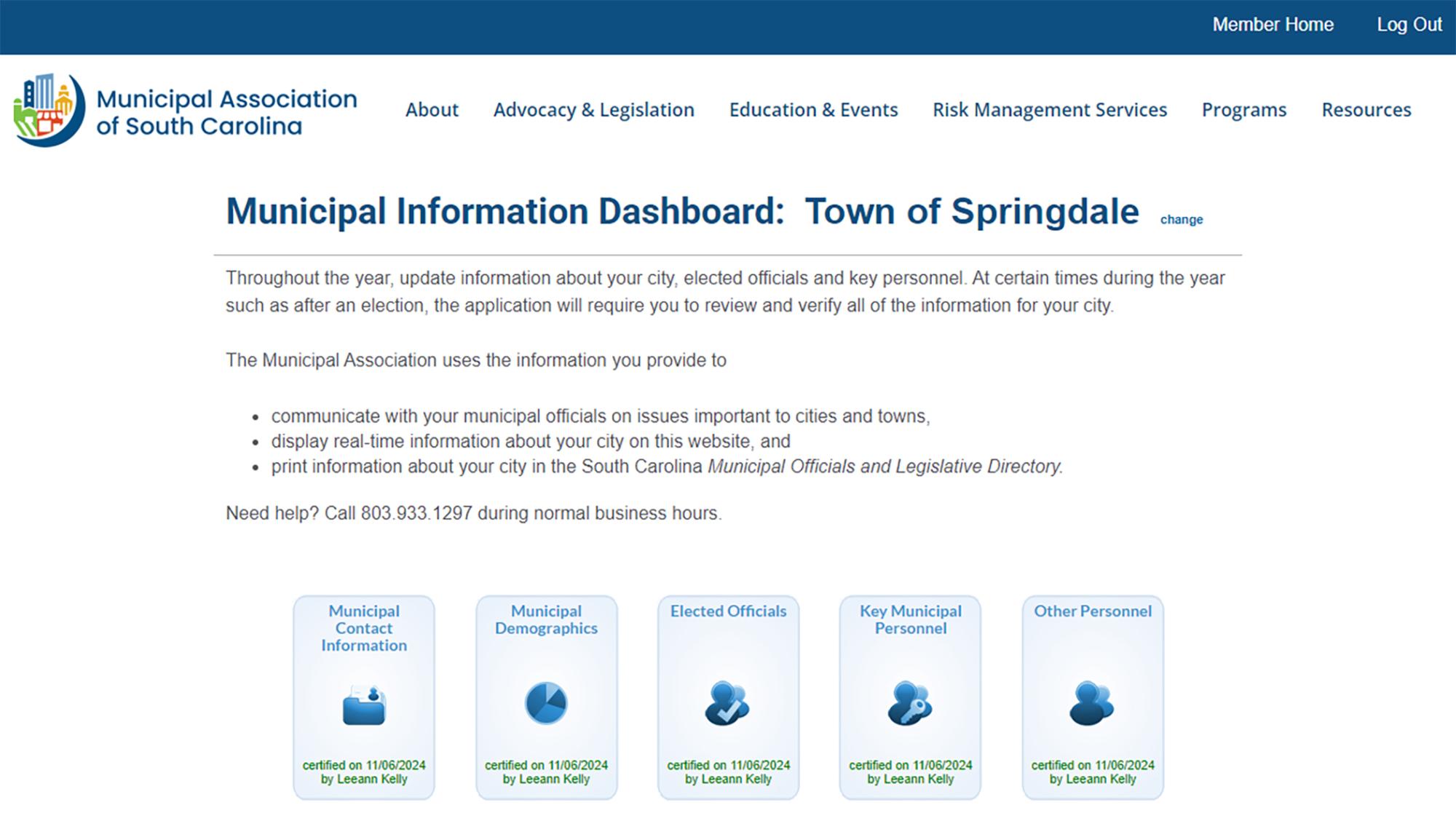 Municipal Association Needs Updated City Contact Information