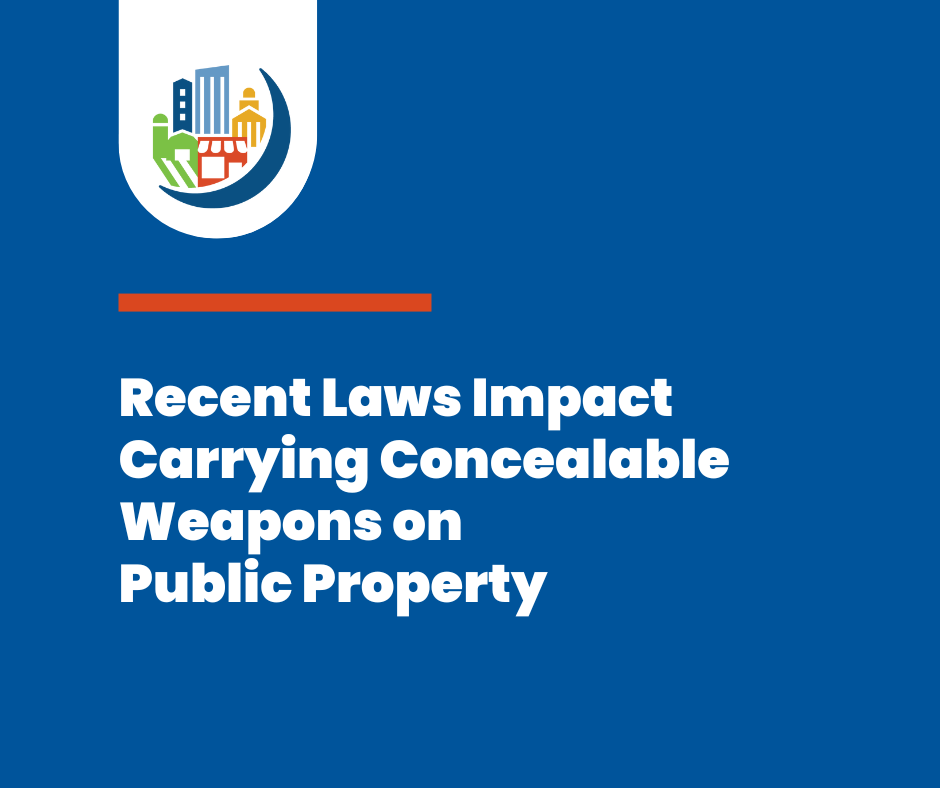 Recent Laws Impact Carrying Concealable Weapons on Public Property