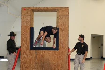 Law enforcement recruits take agility test