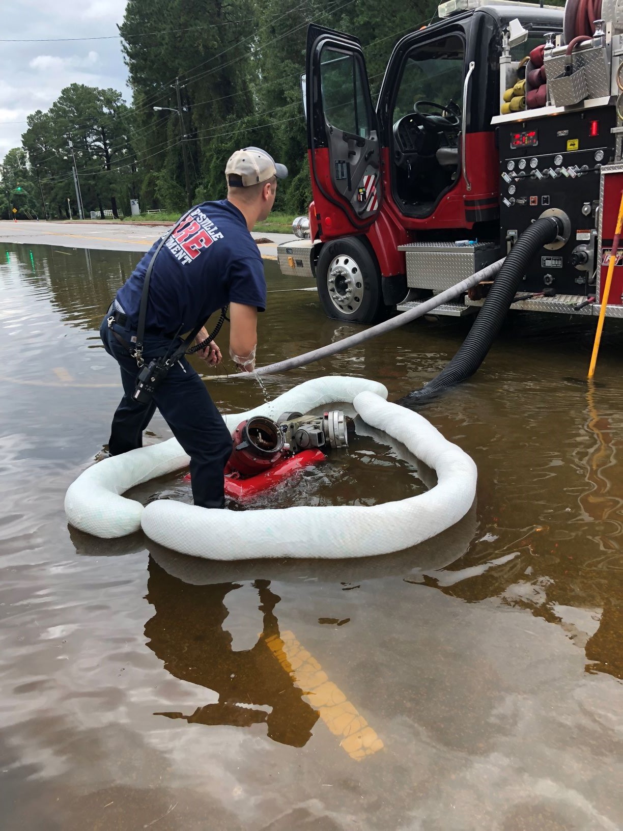 Hartsville Fire Department combats flooding in the aftermath of Hurricane Florence