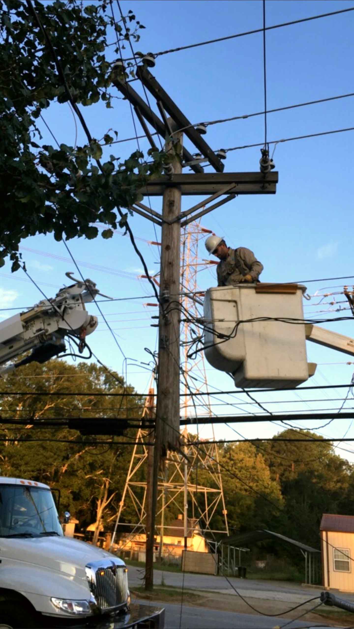 Lineman with the Laurens Commission of Public Works