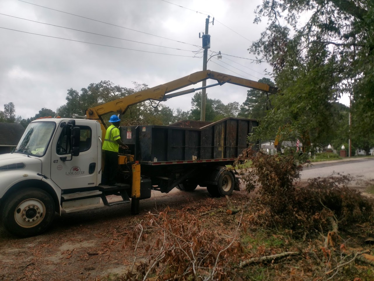 City of Lancaster crews assisting in Chesterfield after Hurricane Florence