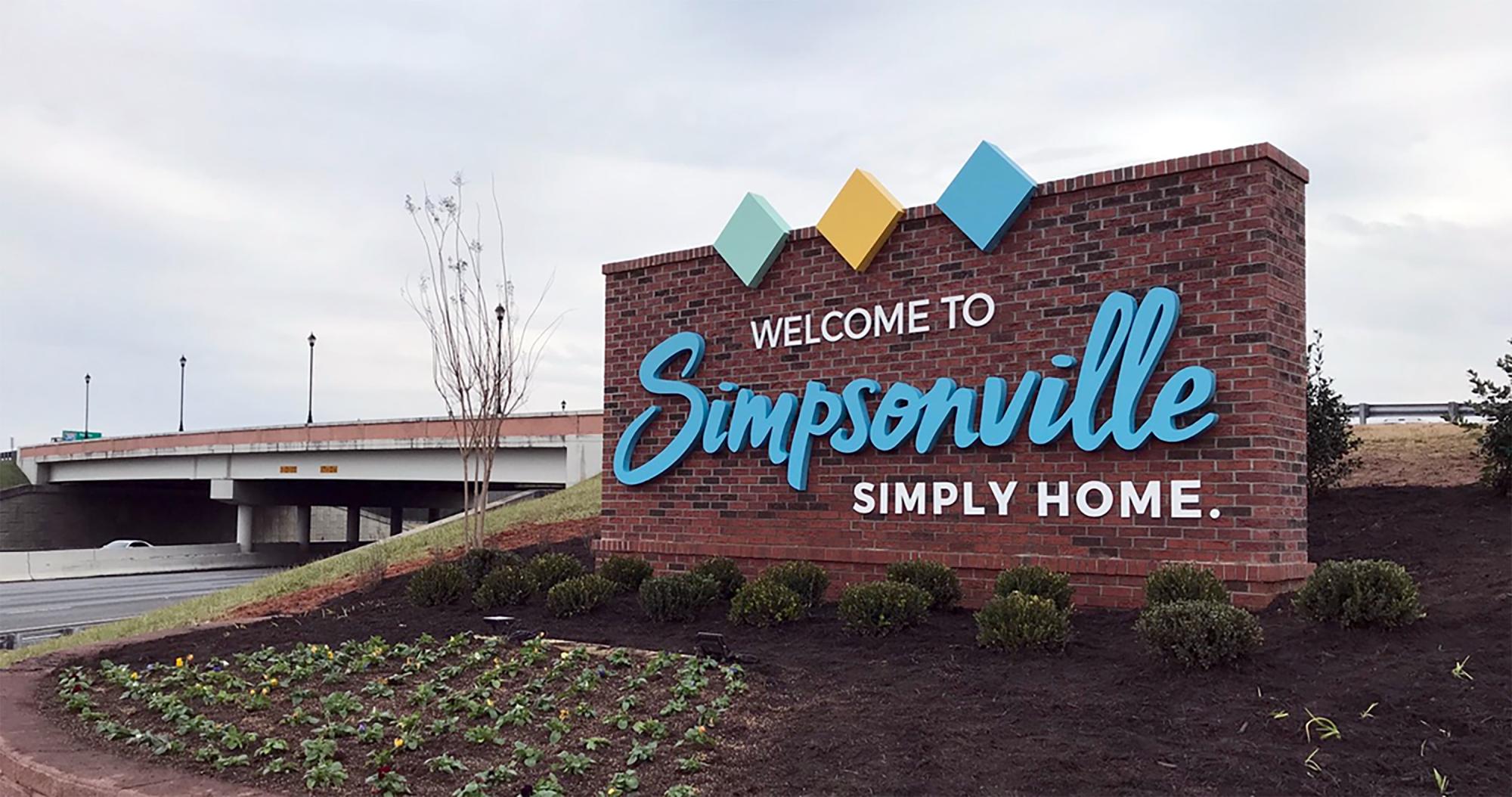 Simpsonville logo sign