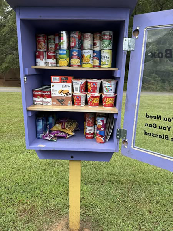 The City of Wellford regularly stocks four blessing boxes throughout its  community. Photo: City of Wellford.  