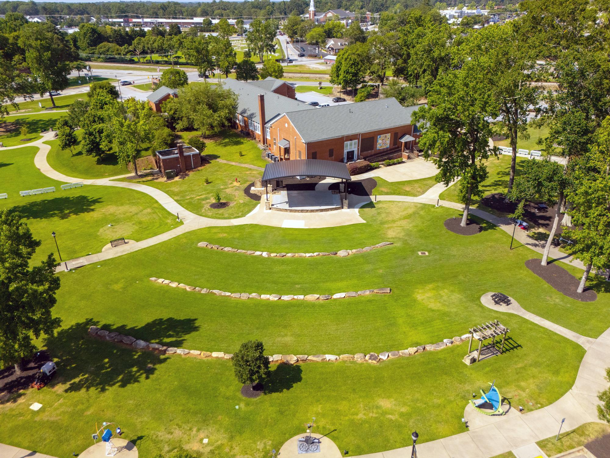 The Mauldin Cultural Center, which is housed in a historic school building, is also home to an outdoor amphitheater. Photo: City of Mauldin